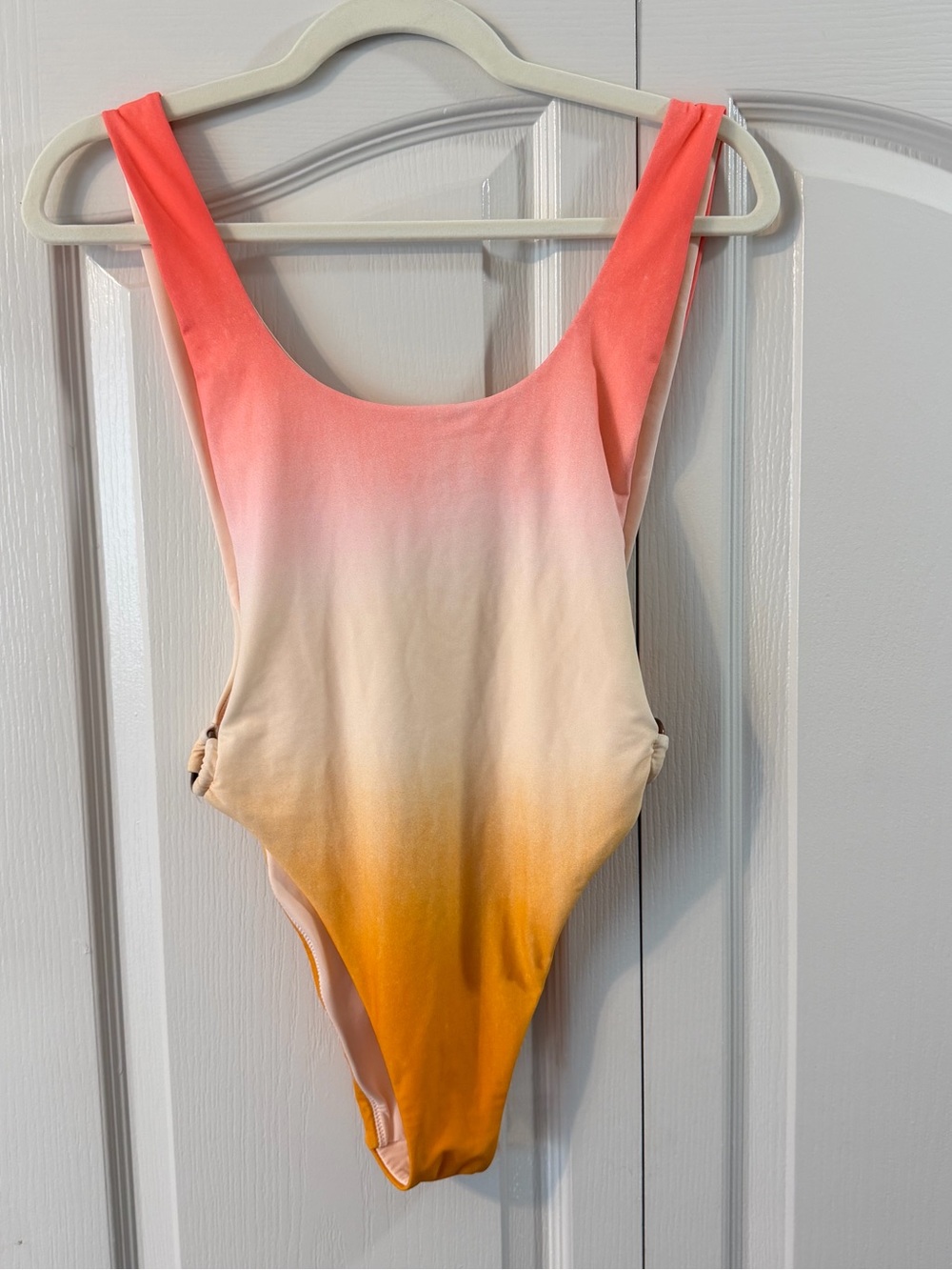 aerie Ombre One-Piece Swimsuit in Coral, Cream & Yellow